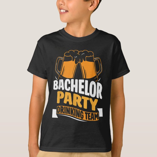 T-shirt Équipe de boisson d'enterrement de vie de garçon M (Devant)