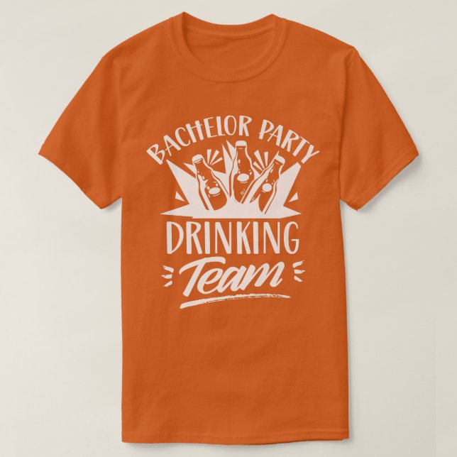 T-shirt Équipe de boisson d'enterrement de vie de garçon M (Design devant)