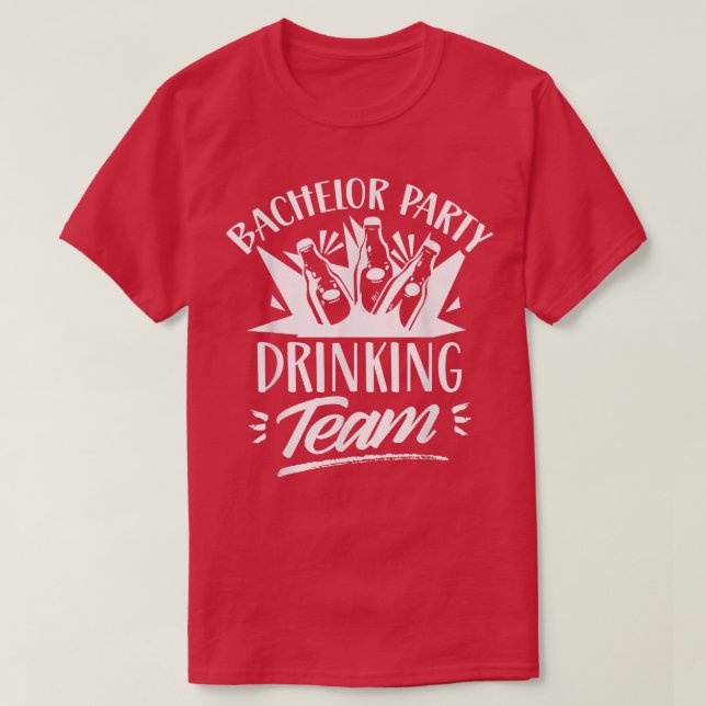 T-shirt Équipe de boisson d'enterrement de vie de garçon M (Design devant)