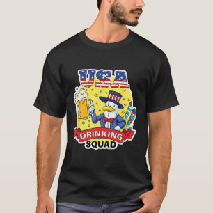 T-shirt Équipe de boisson des États-Unis 4 juillet Fête de