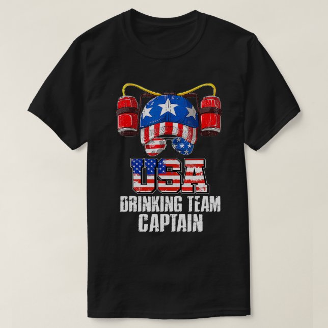 T-shirt Équipe de Boisson des États-Unis Bière Party 4 jui (Design devant)