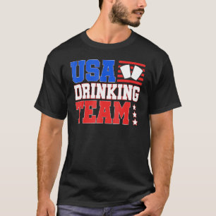 T-shirt Équipe de boisson des États-Unis Jour de l'indépen