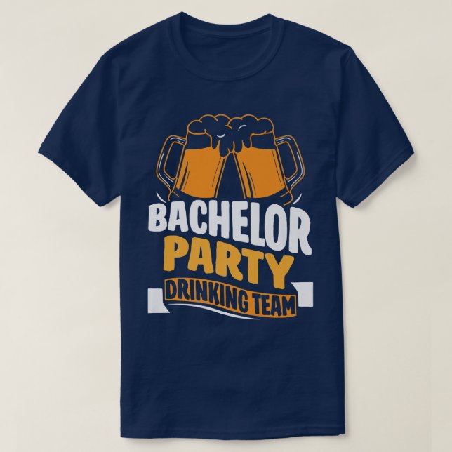 T-Shirt Équipe de Boisson Enterrement de Vie de Ga (Design devant)