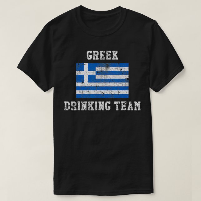 T-shirt Équipe de boisson grecque Funny National Pride Cad (Design devant)