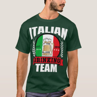 T-shirt Équipe de boisson italienne Funny Italie Drapeau f