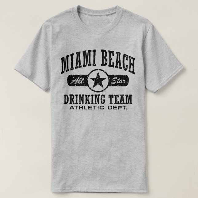 T-shirt Équipe de boisson Miami Beach (Design devant)