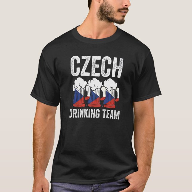 T-shirt Équipe de boisson tchèque Tchèque Équipe de boisso (Devant)