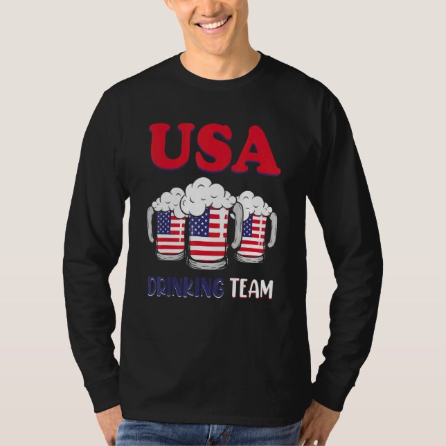 T-shirt Équipe de boisson Usa 4 juillet (Devant)