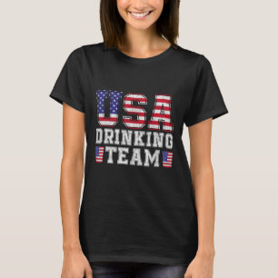 T-shirt Équipe de boisson Usa Dressage drôle de bière 4ème