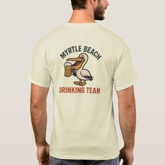 T-shirt Équipe De Boissons De Myrtle Beach (Dos)