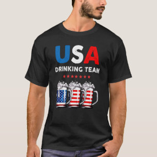T-shirt Équipe De Boissons Usa Drôle Amateur De Bières