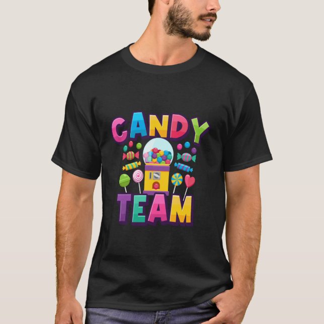 T-shirt Équipe de bonbons Candy Sweets (Devant)