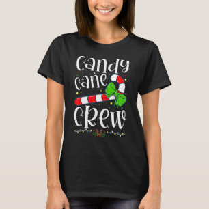 T-shirt Équipe de bonbons de Noël Candy Cane X mas