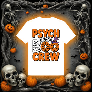 T-shirt ÉQUIPE DE BOO Psych Nurse Halloween RN