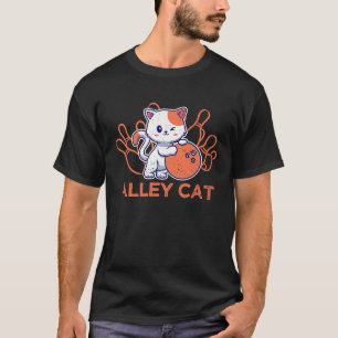 T-shirt Équipe de bowling Alley Cat Humour Chats quilles V