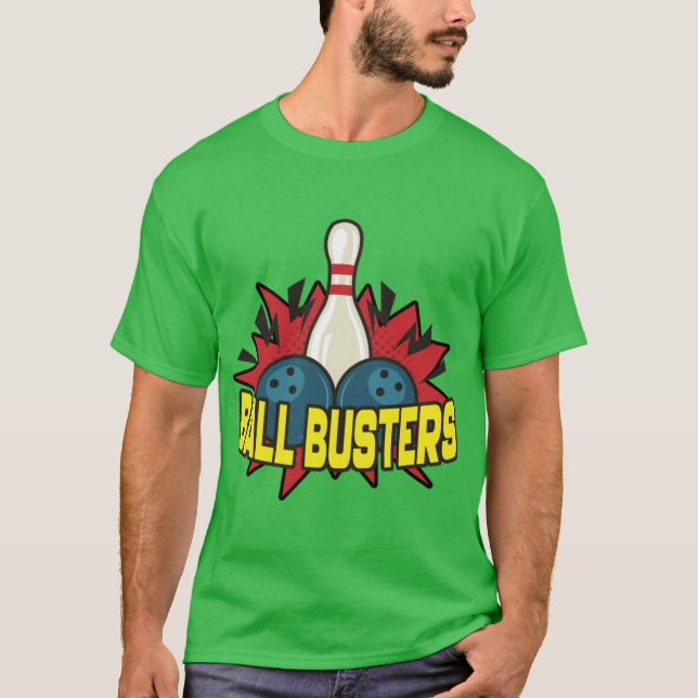 T-shirt Équipe de bowling Ball Busters famille (Devant)