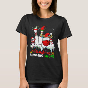 T-shirt Équipe de bowling de Noël Dabbing Père Noël Elf Bo