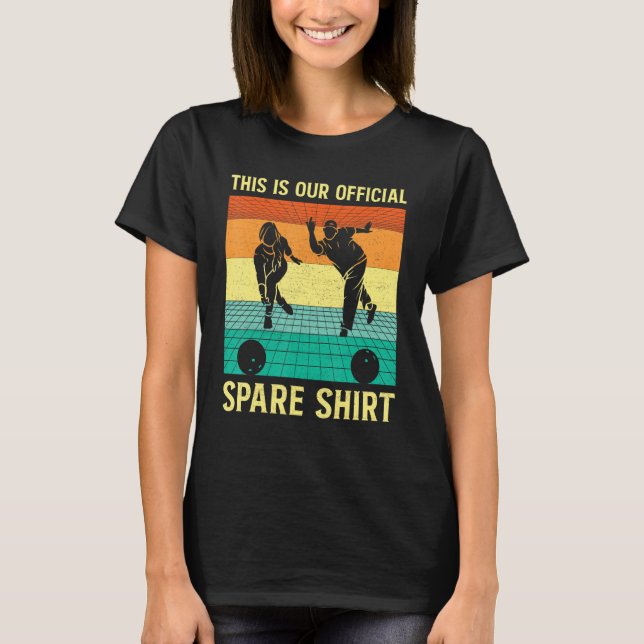 T-shirt Équipe de bowling Groupe de bowling Boule Quille R (Devant)
