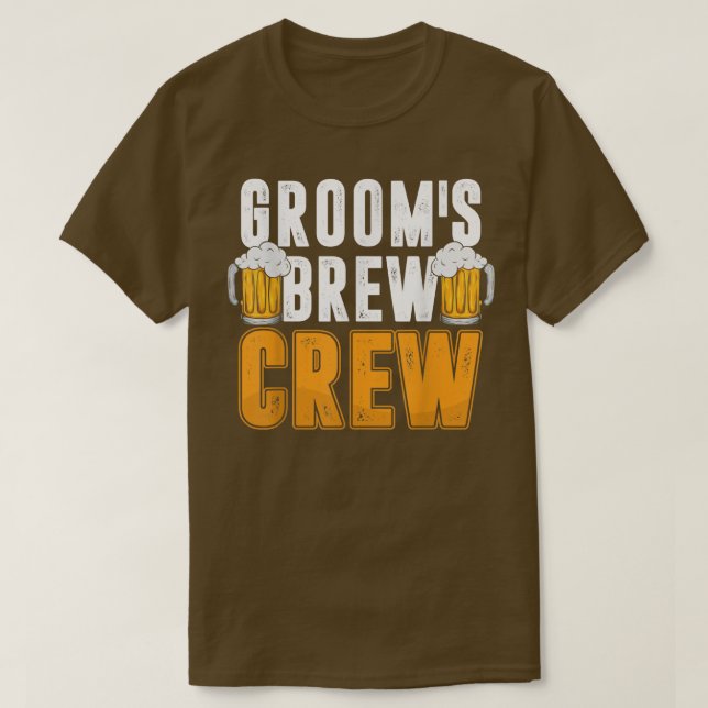 T-shirt Équipe de brassage du marié Équipe drôle de bière  (Design devant)