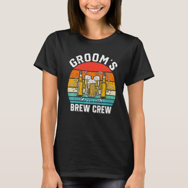 T-shirt Équipe de brassage du marié Garçons d'honneur Ente (Devant)