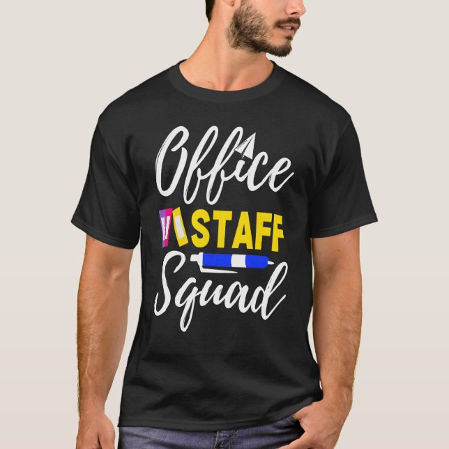 T-shirt Équipe de Bureau Équipe de Correspondance de Group (Devant)