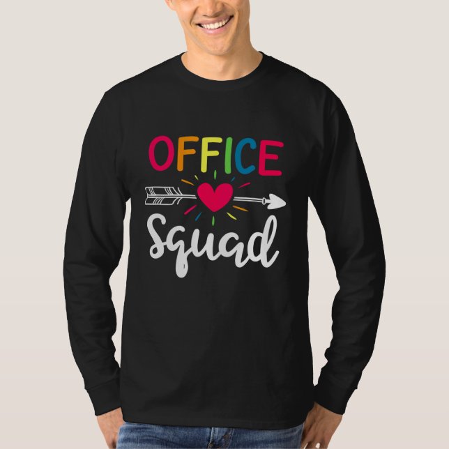 T-shirt Équipe de bureau Secrétaire de l'école Assistante  (Devant)