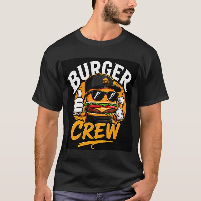 T-shirt  Équipe de Burger Crew Créative Restaurant Cuisine (Devant)