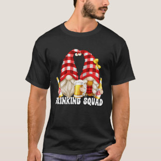 T-shirt Équipe de buveurs de bière Gnome maman et papa pou