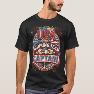 T-shirt Équipe de buveurs de bière Patriot Eagle USA 4 jui