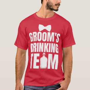 T-shirt Équipe de buveurs du marié, groupe de fête d'enter