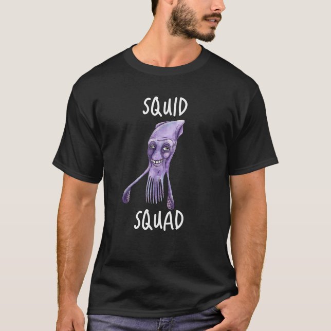 T-shirt Équipe de calmar drôle (Devant)