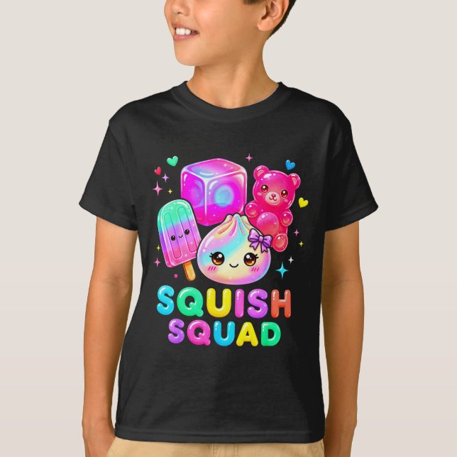 T-shirt Équipe de calmars dumpling kawaii pastel anime ann (Devant)