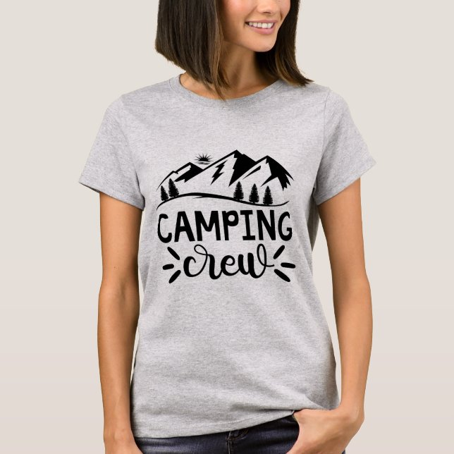 T-shirt Équipe de camping (Devant)