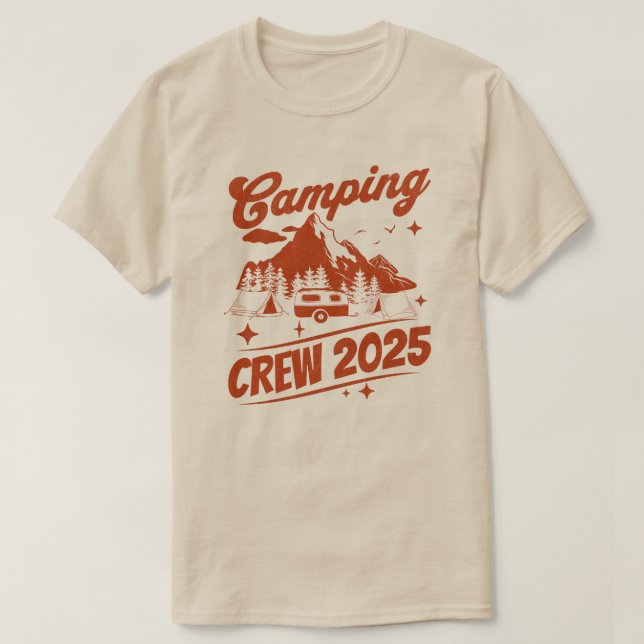 T-shirt Équipe de camping 2025 Amateur de camping (Design devant)