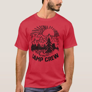 T-shirt Équipe de camping amateurs de randonnée fille de l