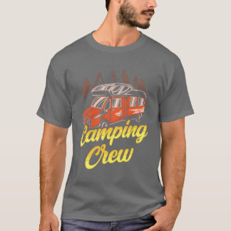 T-shirt Équipe de camping Camp Terrain de camping Amateur