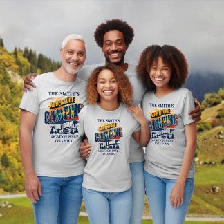T-shirt Équipe de camping correspondant voyage en famille