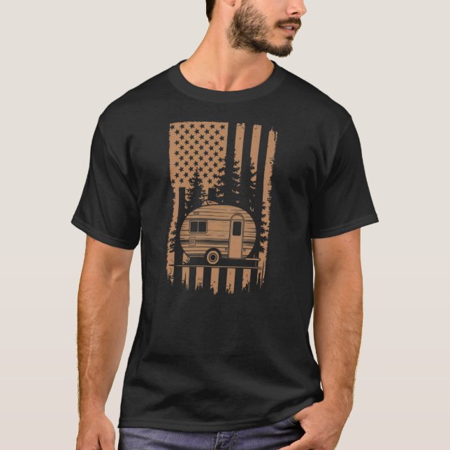 T-shirt Équipe de camping de cousin de réunion cool Drapea (Devant)