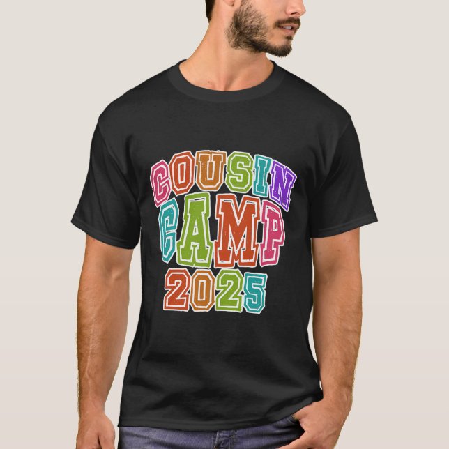 T-shirt Équipe de camping des cousins 2025 Printemps Break (Devant)