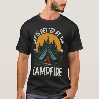 T-shirt Équipe De Camping Drôle Hommes Femmes La Vie Est M