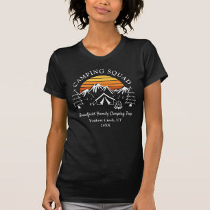T-shirt Équipe de camping familiale Moderne Correspondant