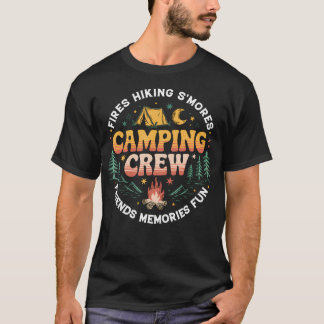 T-shirt Équipe de camping Famille Groupe d'amis assortis H