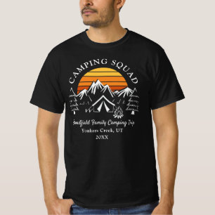 T-shirt Équipe de camping Famille moderne tenue coordonnée