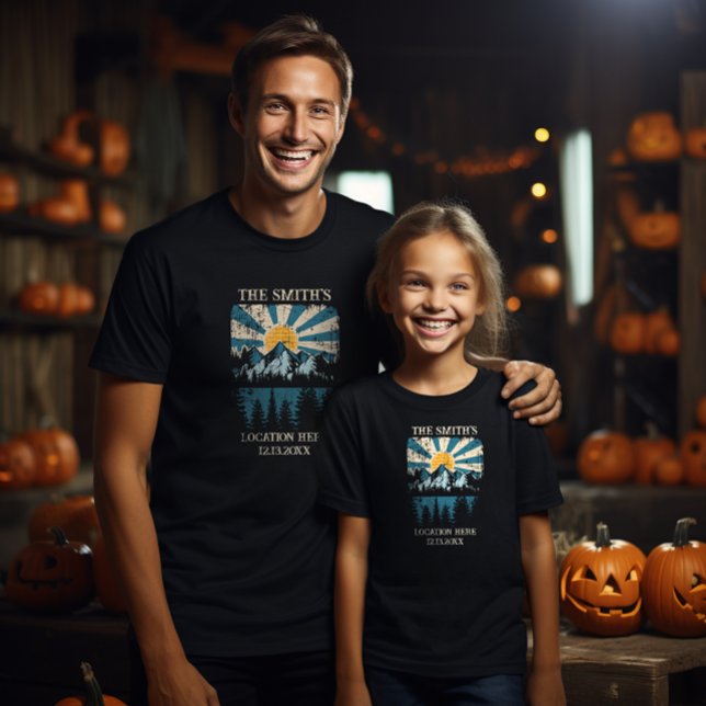 T-shirt Équipe de camping jumelage voyage en famille en dé (Créateur téléchargé)