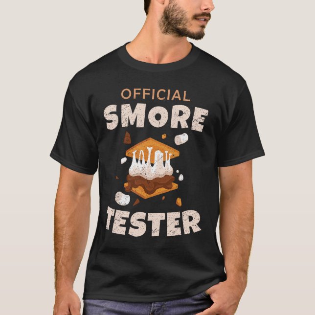 T-shirt Équipe de camping Marshmallows S' testeur officiel (Devant)