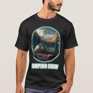 T-shirt Équipe de camping outre coucher de soleil cadeau d