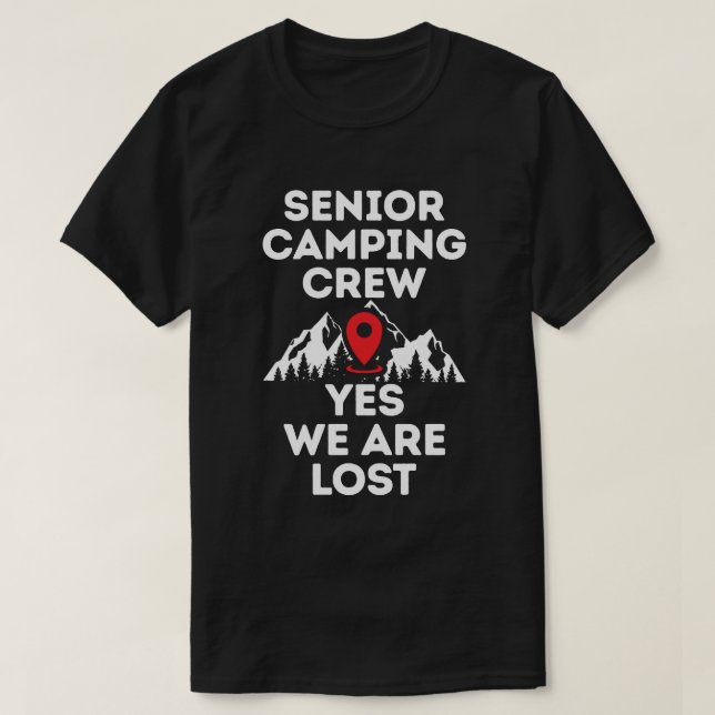 T-shirt Équipe de camping principale perdue, simple (Design devant)