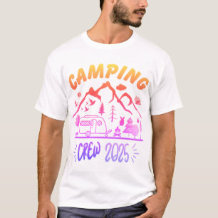 T-shirt Équipe de camping vintage 2025 amoureux camping hu