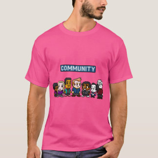 T-shirt équipe de caractère de communauté active drôle