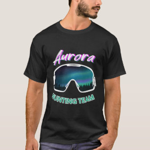 T-shirt Équipe De Chasse Aurora Pour La Lumière Du Nord